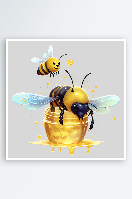 卡通蜜蜂蜂巢PNG免扣素材