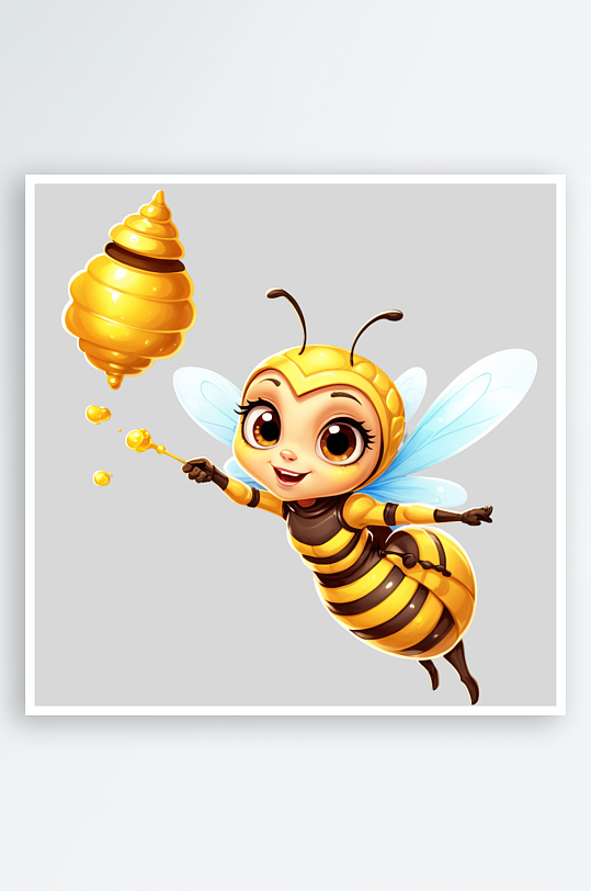 卡通蜜蜂蜂巢PNG免扣素材