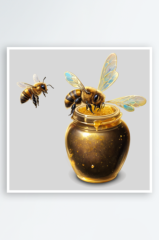 卡通蜜蜂蜂巢PNG免扣素材