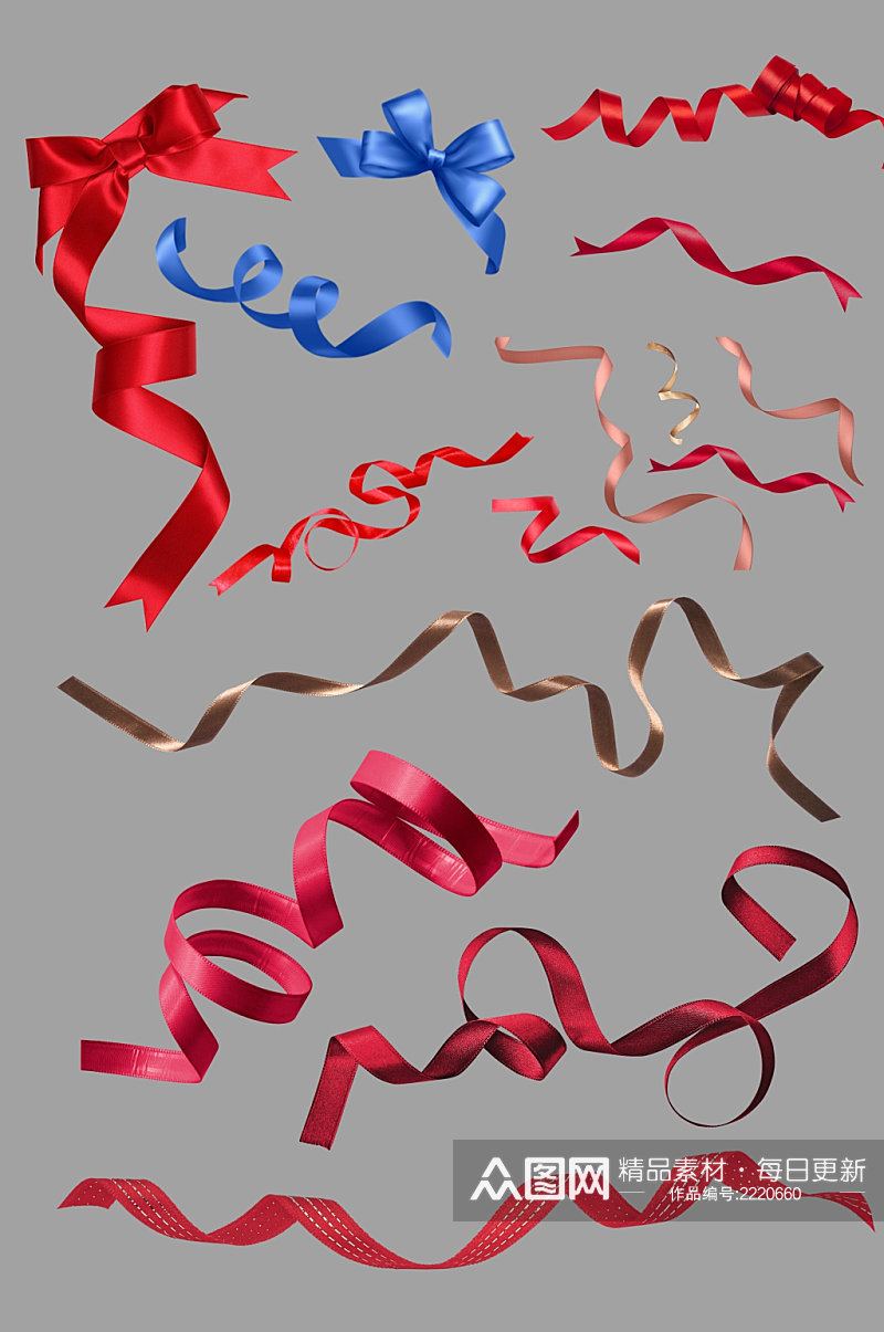 彩带黄飘带丝带大全素材