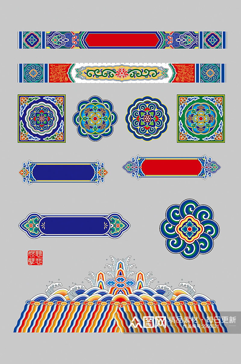 中国古典花纹素材素材