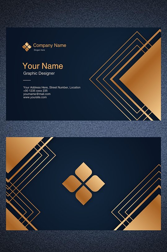 装修企业名片卡片简约名片模板-众图网