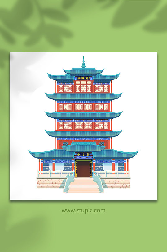 插画立即下载国风丽江城市地标建筑古城大水车插画综合排列热门下载