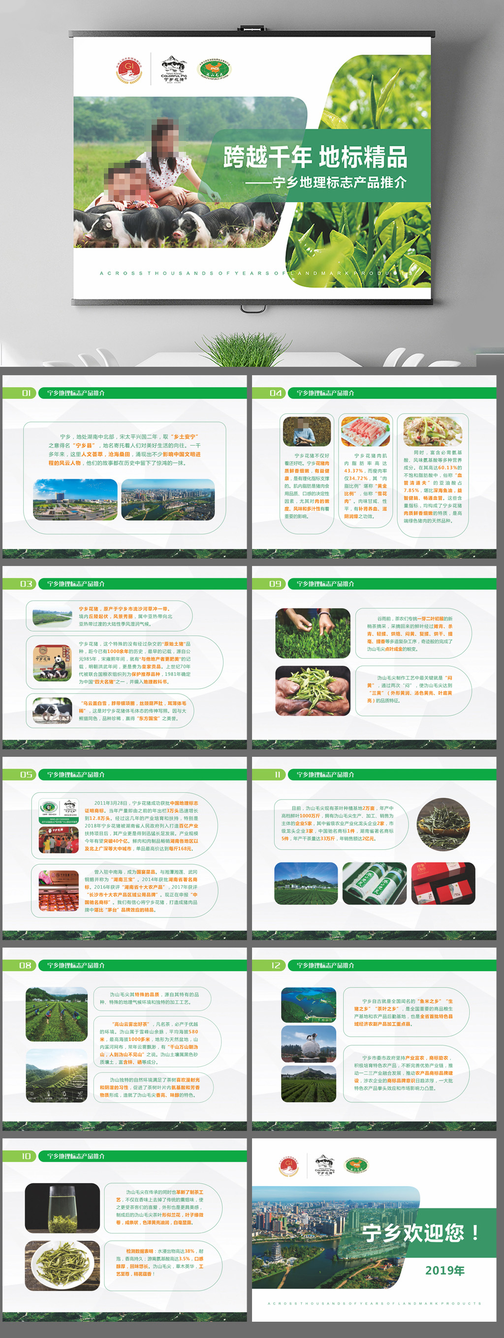 跨越千年地标精品特产推广PPT素材