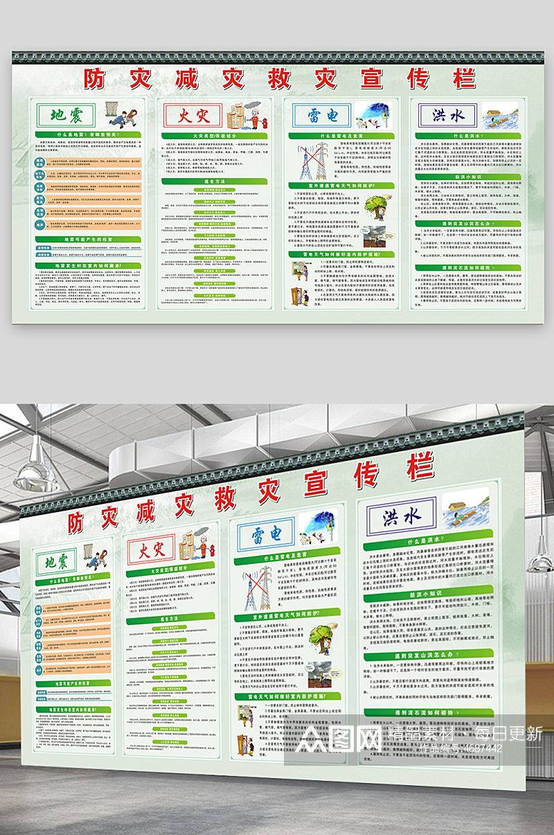 防灾减灾救灾宣传栏素材