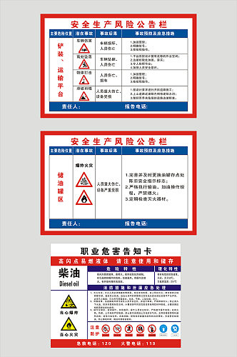 安全生产风险公告栏