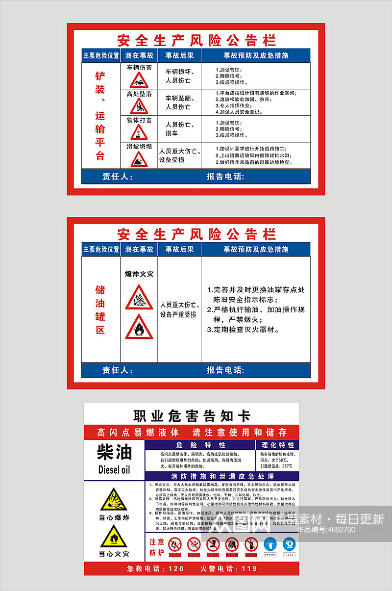 安全生产风险公告栏素材