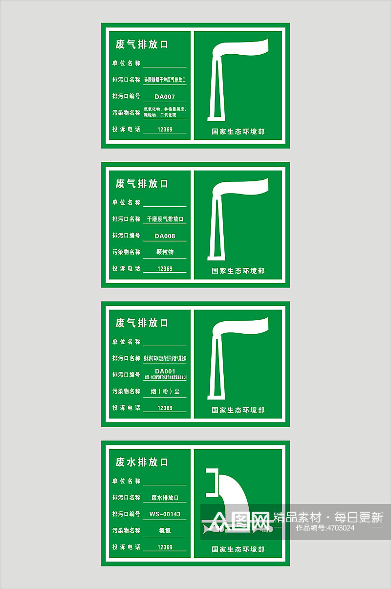 化工企业废气排放口素材