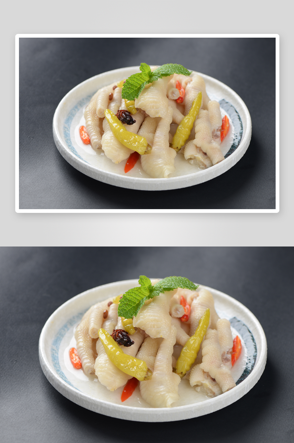 新鲜青椒酸鸡脚凤爪素材