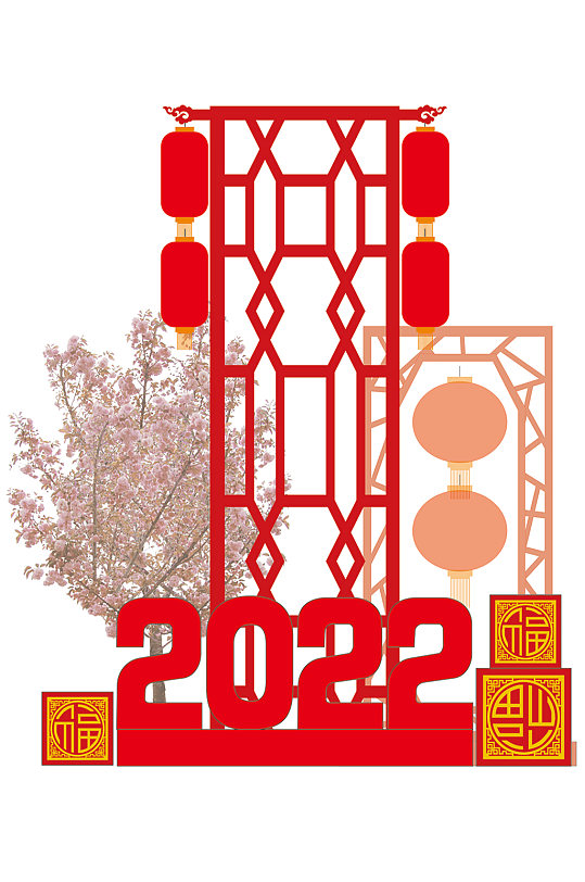 中国风2022美陈-众图网