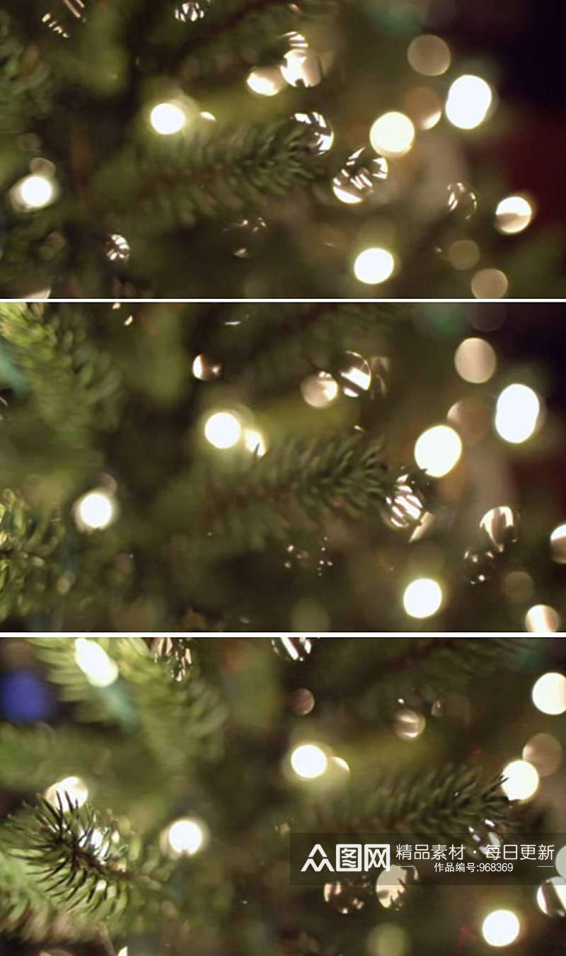 近景实拍博凯圣诞树素材素材
