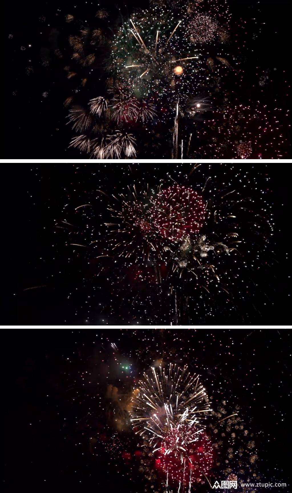 新年烟花绽放视频素材