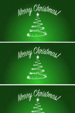 4K圣诞节动画圣诞树绿色背景