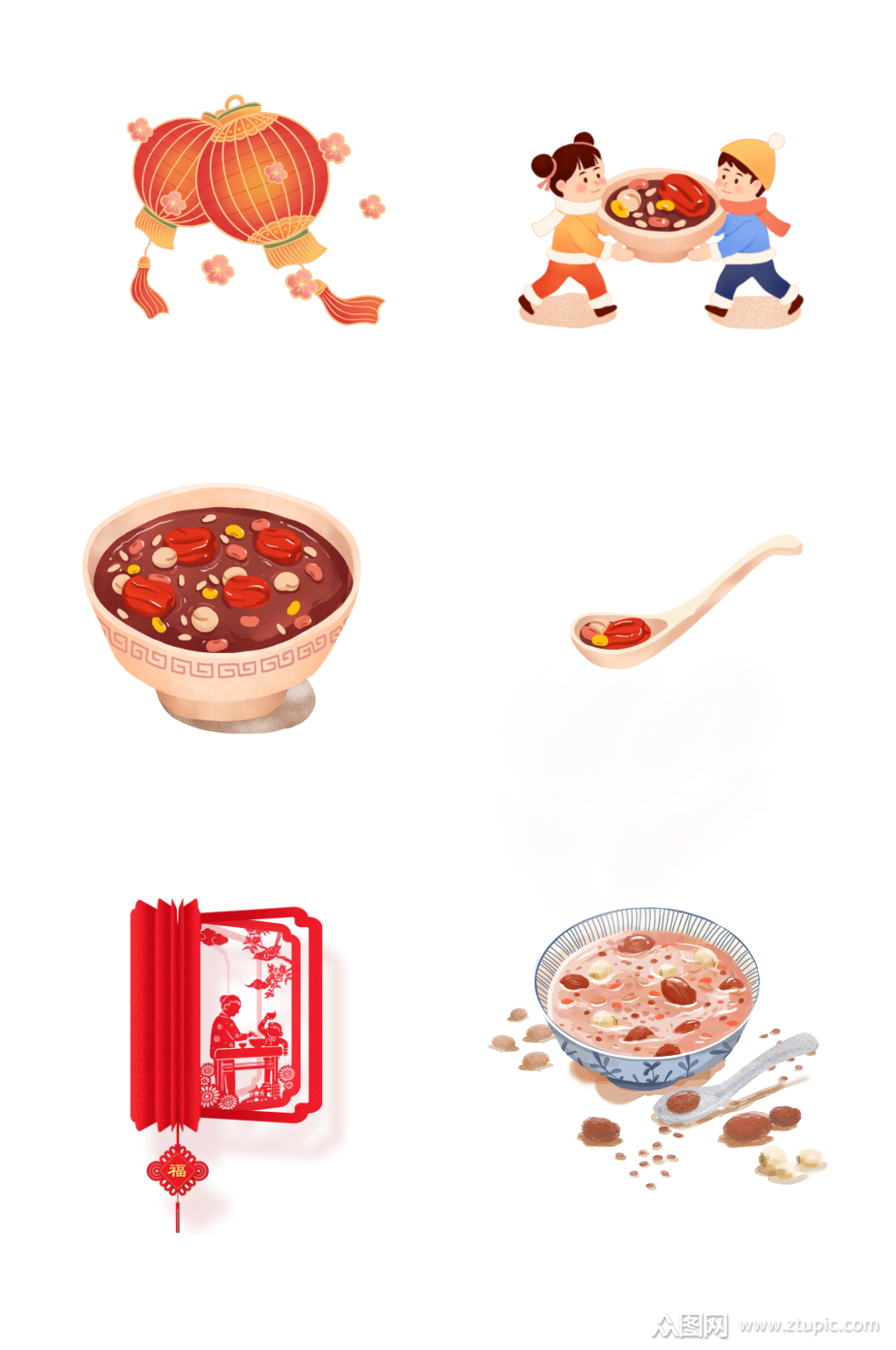 腊八粥新年春节png免抠素材素材