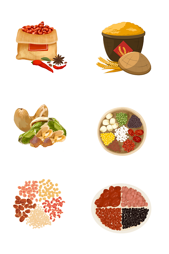 五谷杂粮免扣元素-五谷杂粮免扣元素图片-五谷杂粮免扣元素素材下载-