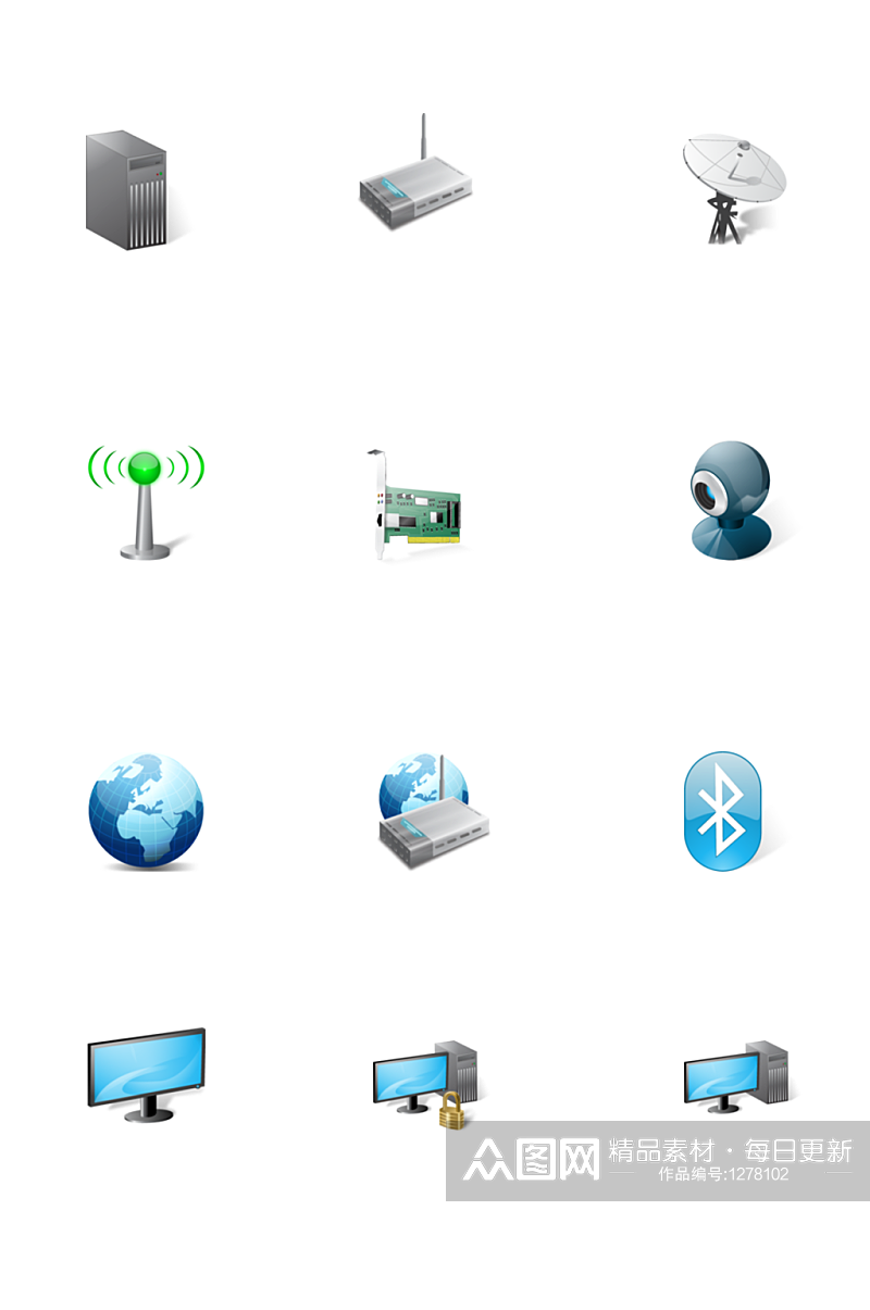 互联网设备图标PNG免扣素材素材