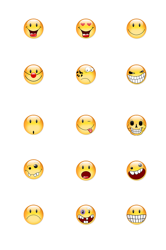 可爱表情图案背景