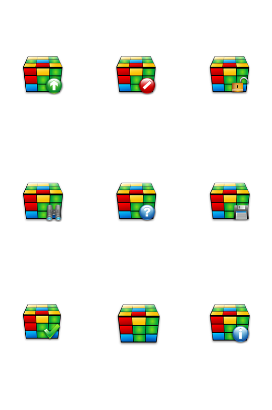 卡通魔方保存图标png免扣素材-众图网