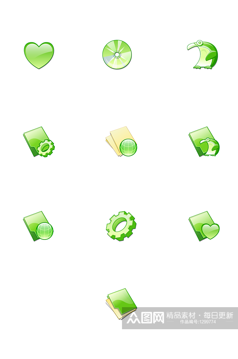绿色威乐图标PNG免抠素材素材