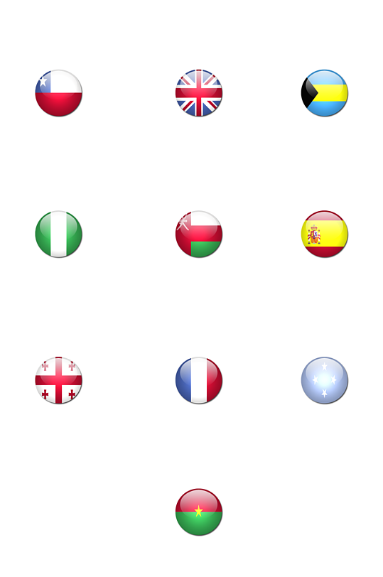 球形世界各国国旗图标PNG免抠素材