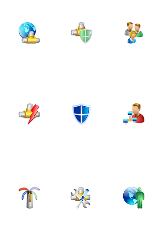 全球网络安全管理图标PNG免抠素材