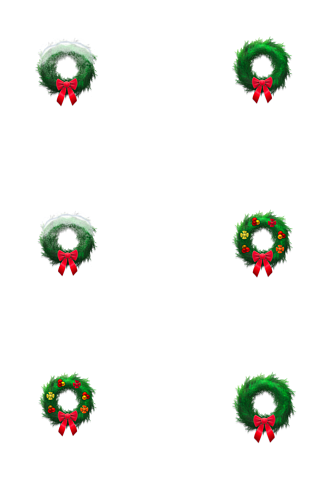 圣诞节绿色花圈图标PNG免抠素材