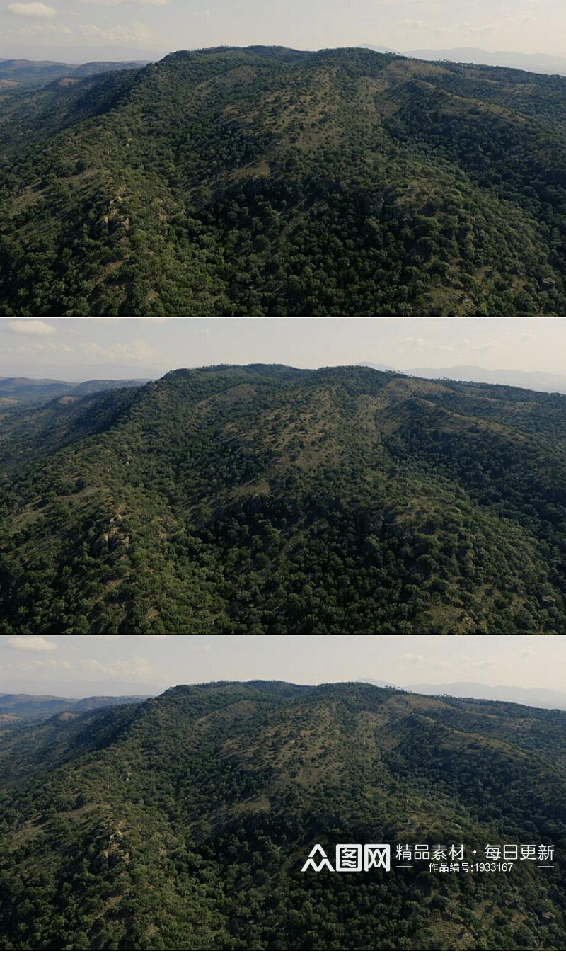 航拍满是树木的群山 风景视频素材