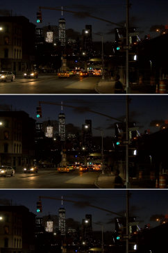 纽约夜间街道上的车辆交通视频素材