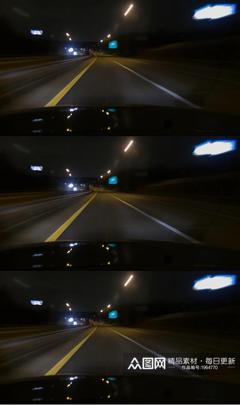 延时摄影夜间汽车在高速公路上行驶视频素材素材