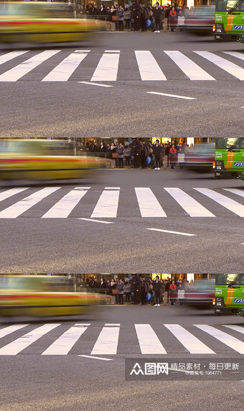 延时摄影东京繁忙的十字路口视频素材素材