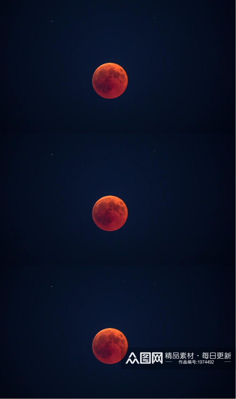延时摄影夜空升起一轮红色圆月视频素材素材