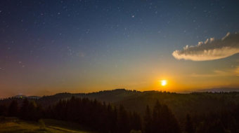 延时摄影大自然中的日出日落美景视频素材-众图网