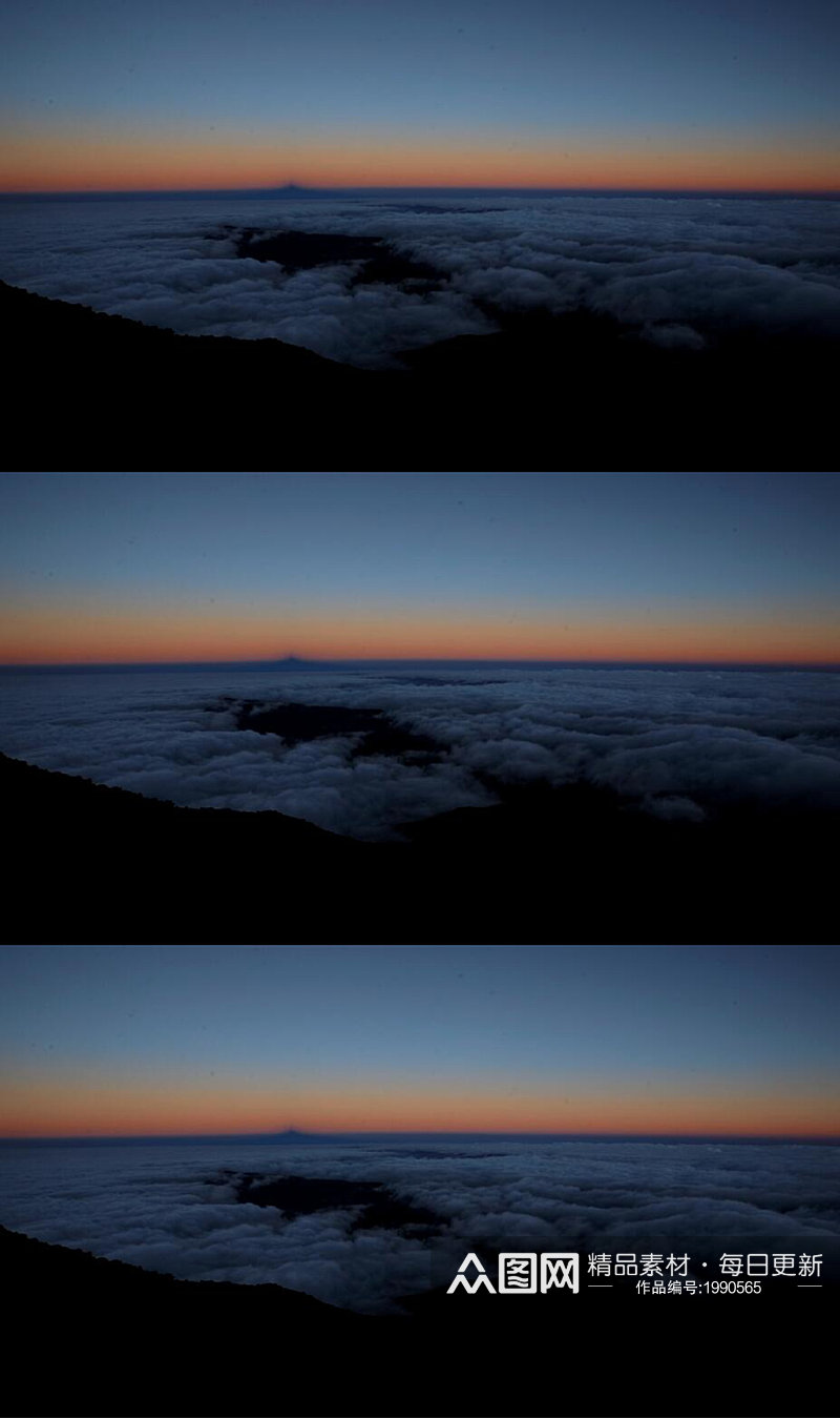延时摄影覆盖山顶的云层美景视频素材素材