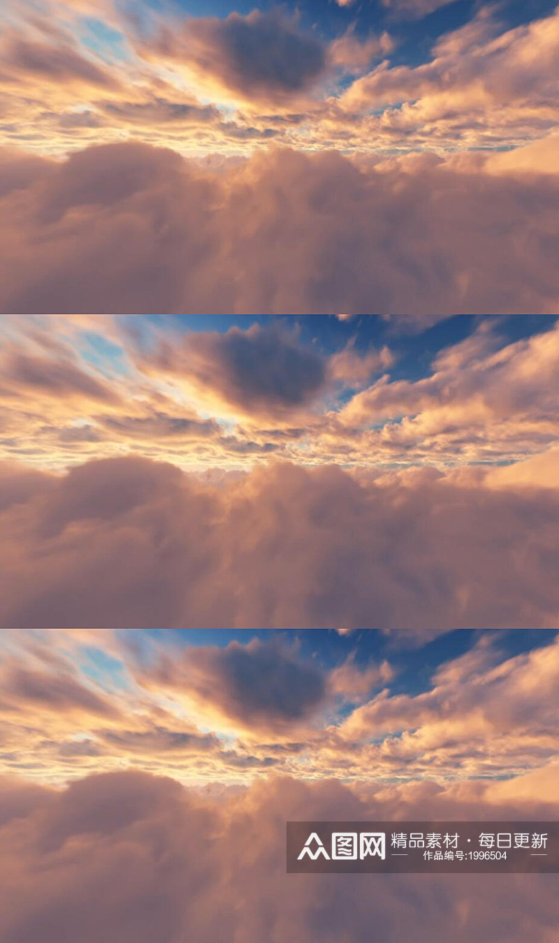 夕阳黄昏下多云天空视频素材素材