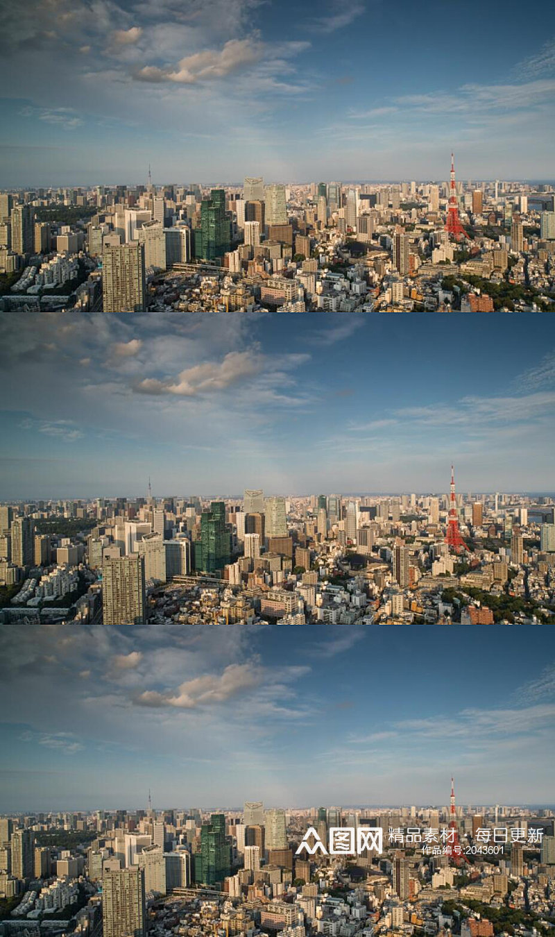 延时摄影东京城市全景视频素材素材