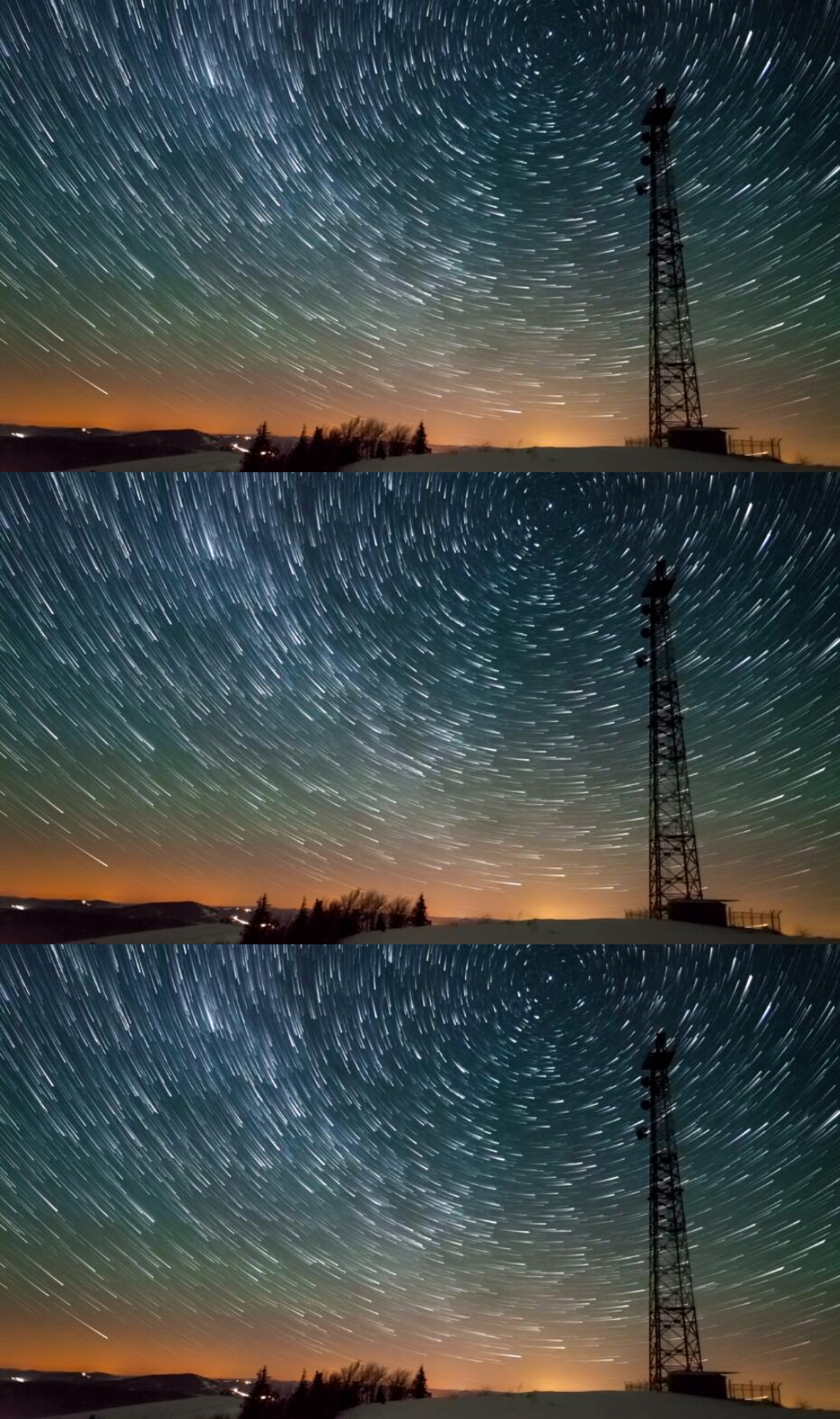 延时摄影夜晚天空中旋转的星星空间视频素材素材