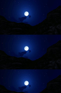 夜晚中的明月繁星视频素材