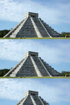 延时摄影墨西哥奇琴伊察金字塔实拍