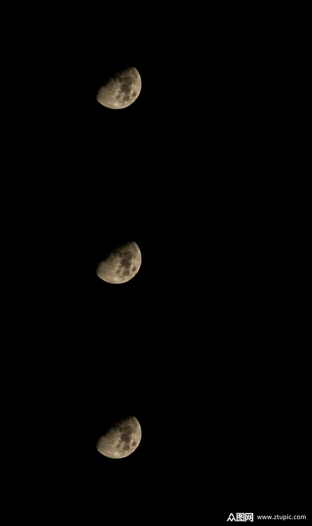 延时摄影夜空中的月亮实拍