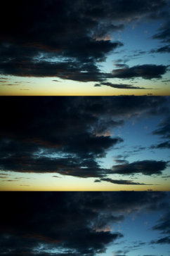 日落夕阳下的乌云天空风景实拍