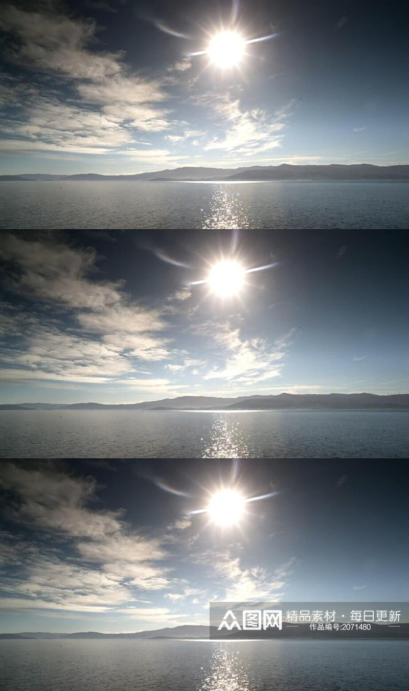 延时摄影清晨海上日出美景实拍视频素材