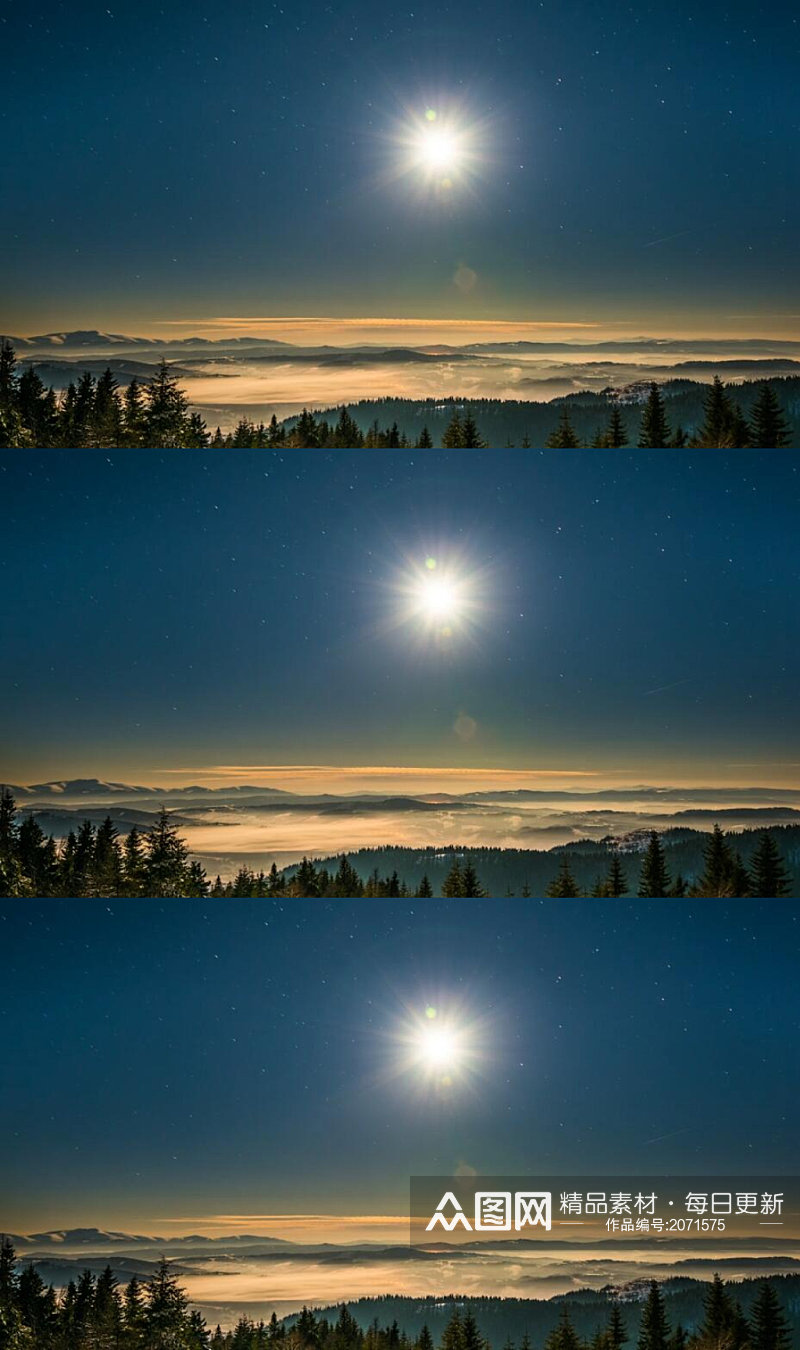 延时摄影山中繁星点点的天空美景实拍视频素材