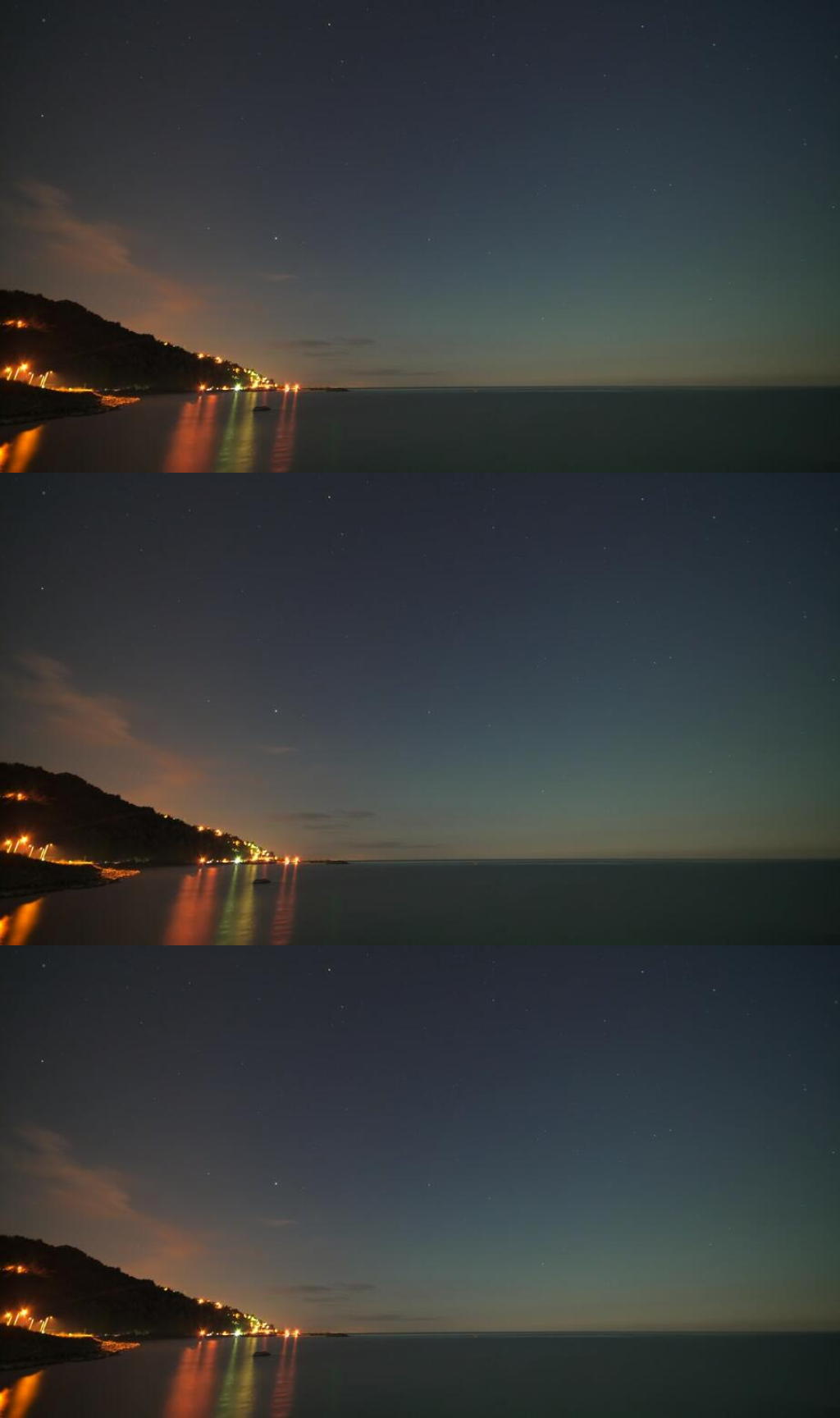 延时摄影海上的昼夜过渡实拍视频素材