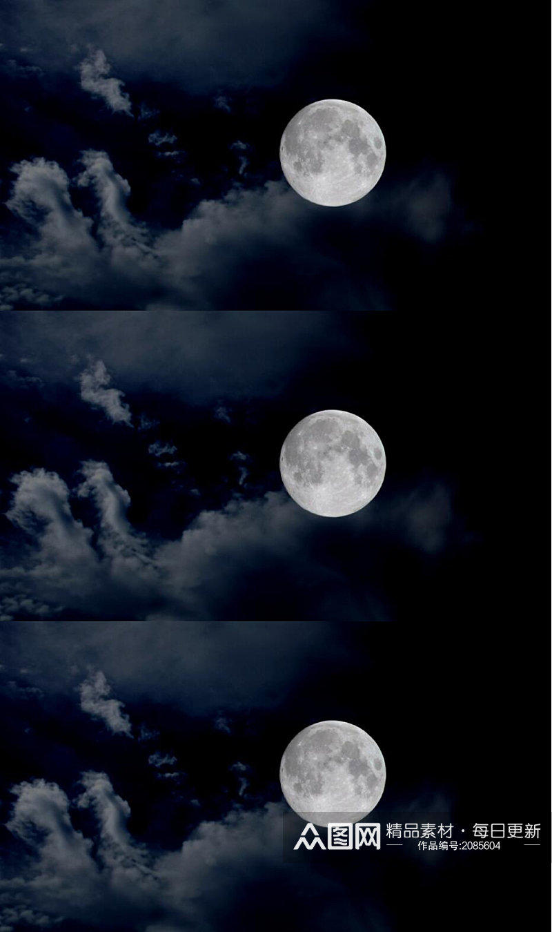延时摄影夜空中明亮的圆月美景实拍素材素材