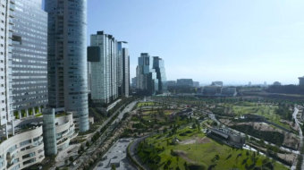 航拍城市建筑公园美景实拍视频-众图网