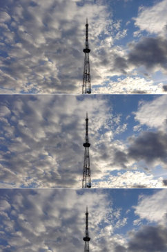 延时摄影蓝天白云下的电视信号塔实拍视频