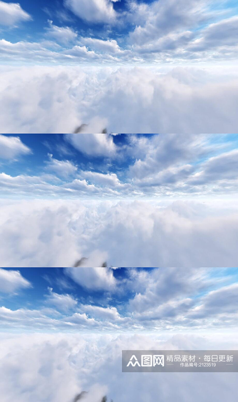 3D动画在蓝天白云中飞行视频素材