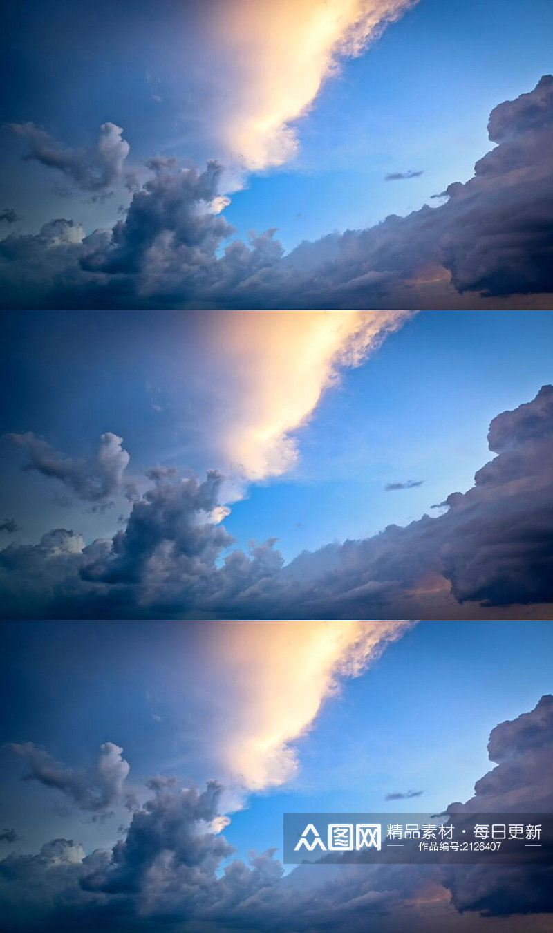 日落夕阳的天空云彩飘动实拍视频素材