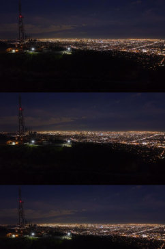 航拍洛杉矶城市繁华夜景实拍视频