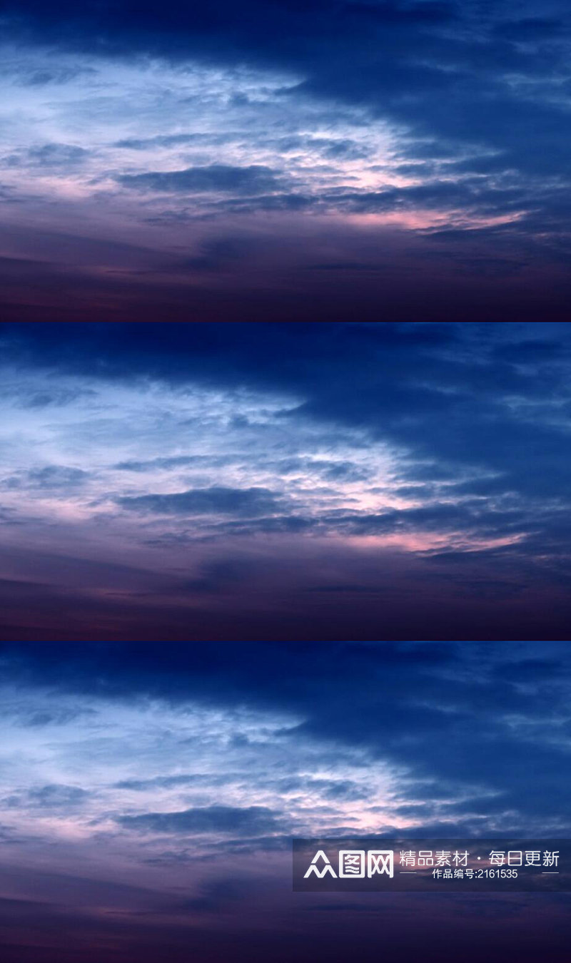延时摄影蓝色天空中乌云漂浮实拍素材素材
